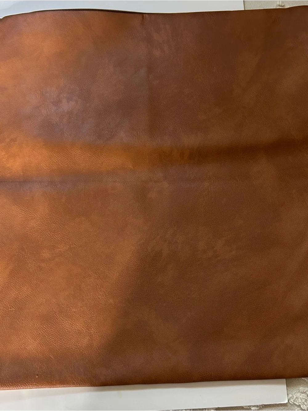 Two Dezene Faux Leather Pillow Covers